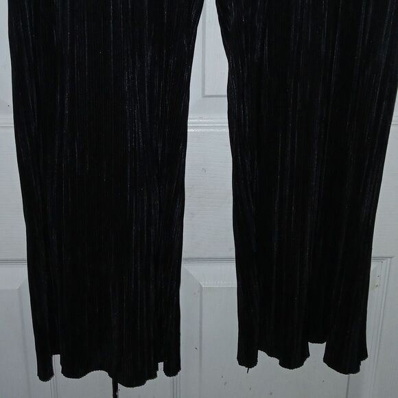 Kaari blue Curvy black crinkle elastic wide leg dress pants Sz 2X - Picture 2 of 7
